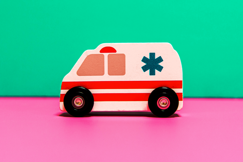 Grafik eines Ambulanz-Fahrzeugs