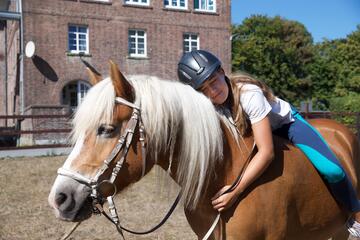 Entspannung auf einem Pferd