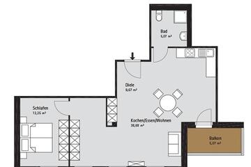 Grundriss Quartier-Johannisthal Wohnung 2
