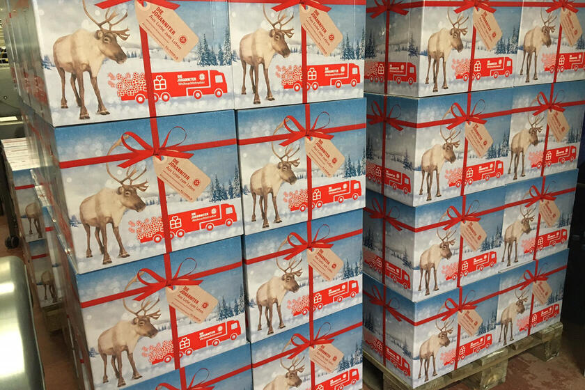 Viele Weihnachtstruckerpakete