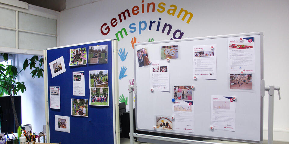 Pinnwände mit Infos