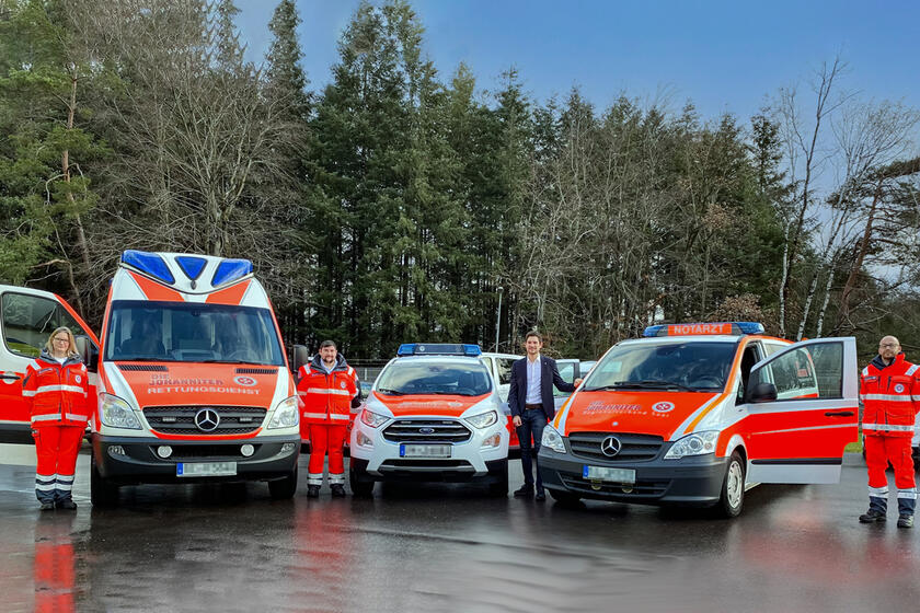 Mehrere Einsatzfahrzeuge des Regionalverbands Saar. 