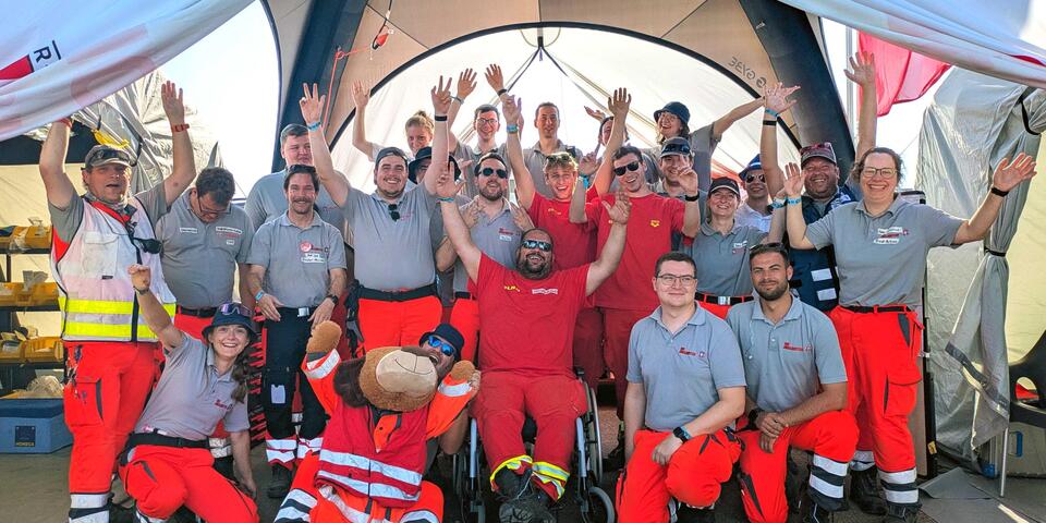 Sanitätsteam der Unfallhilfestelle 3 auf dem Southside Festival