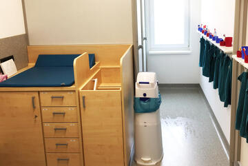 Waschraum in der Kinderbetreuung Ostseestraße