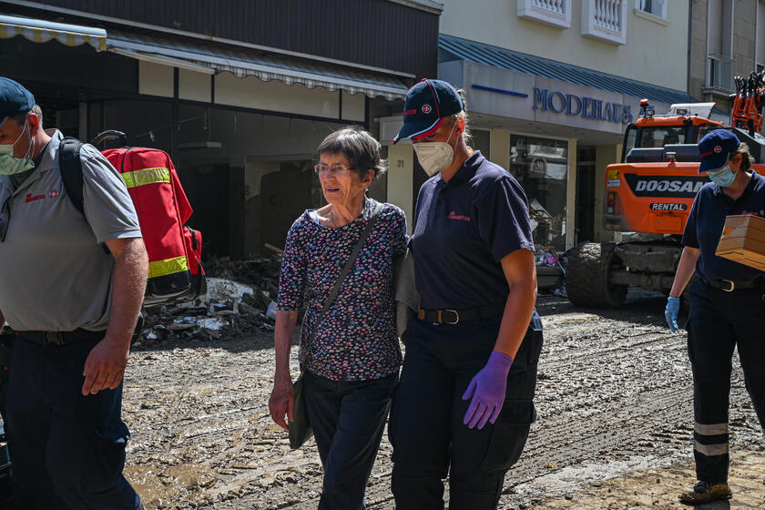Die Johanniter im Einsatz im Ahrtal. 