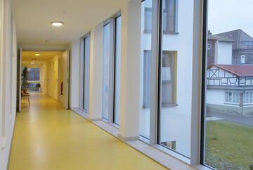 Verbindungsflur gelbe Station 