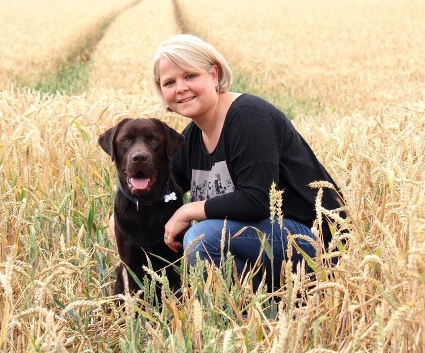 Der Hund Coffy und Christina Dölle