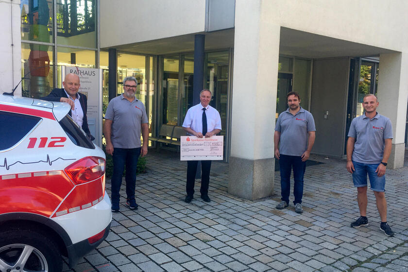 Spendenübergabe der Gemeinde Eggolsheim an die Helfer vor Ort