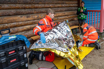 Die A-Mannschaft bei der Basispraxis.