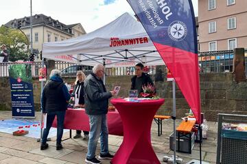 Standimpression vom Johanniterstand des Sozialmarktes Marburg