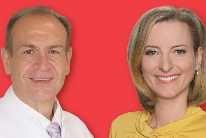 Dr. Paul mit Reporterin Frau Fuhrmann