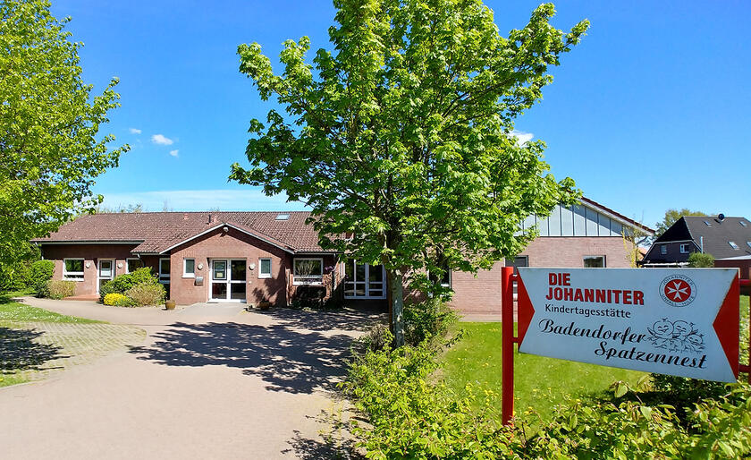 Gebäude der Johanniter-Kita Badendorfer Spatznest