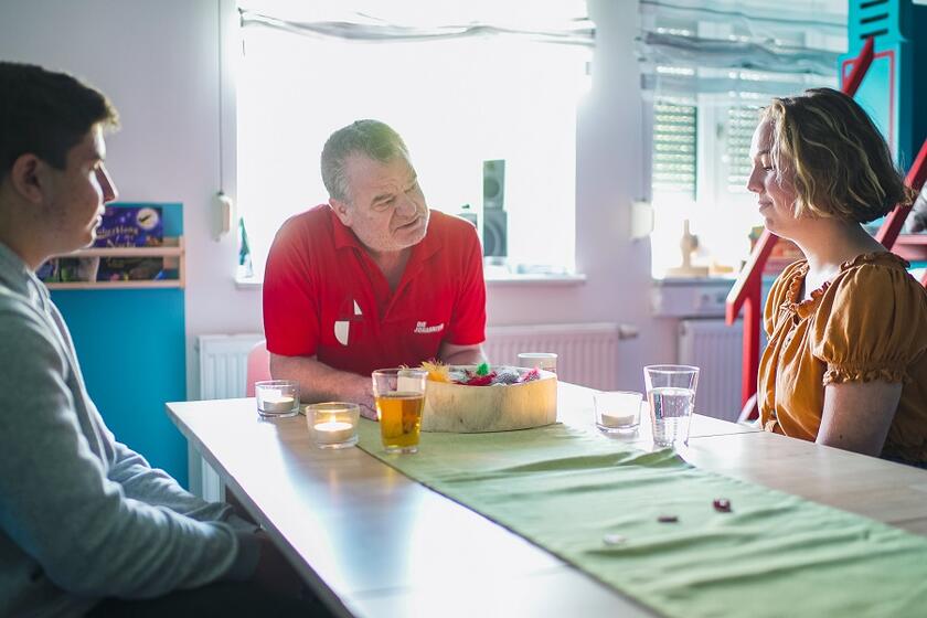 Gespräch mit Betroffenen.