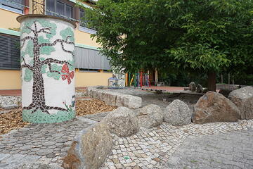 Großer Pausenhof vom Kindergarten Frechdachs