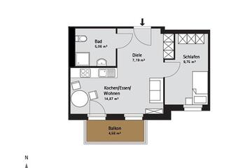 Grundriss Quartier-Johannisthal Wohnung 7