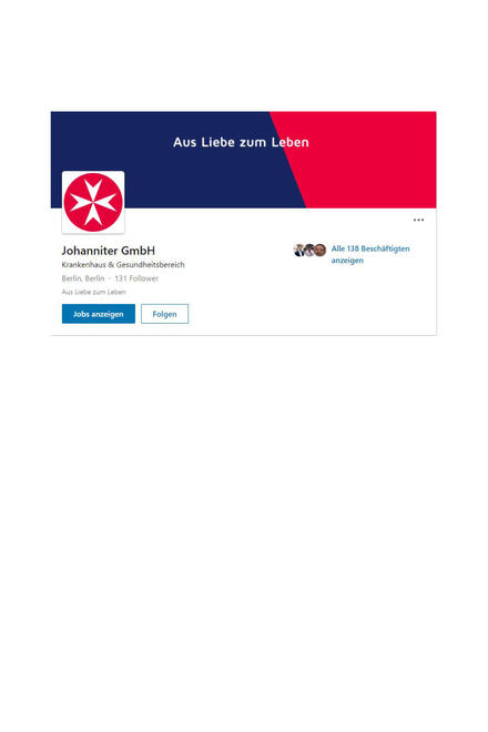 Johanniter Profil auf LinkedIn