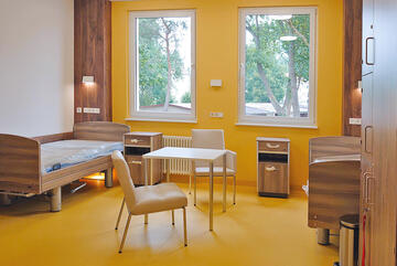 Patientenzimmer im Neubau (2021)