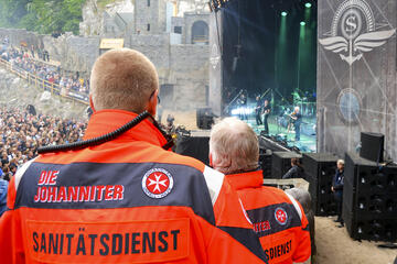 Sanitätsdienst bei einem Konzert