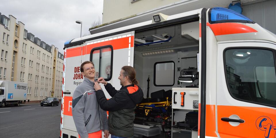 Verkabelung von einem Mikrofon für den FSJ-Film