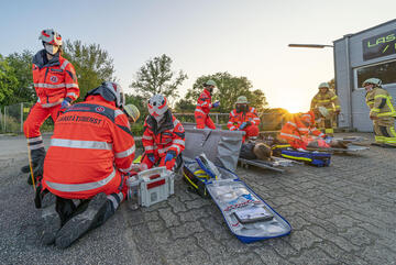 Übung des Sanitätsdiensts