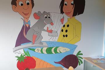 Wandbild Esszimmer Johanniter-Offene-Ganztagsschule Grundschule Schorndorf