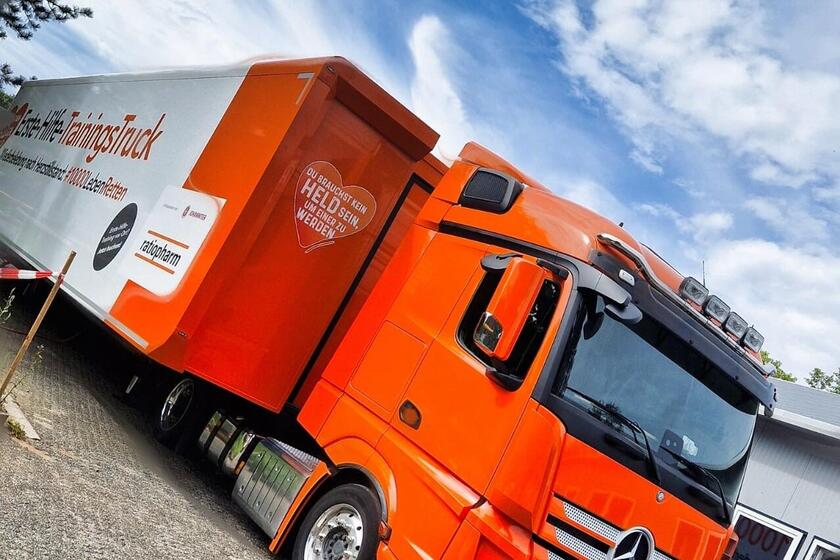 Ansicht des 10000 Leben Retten Erste-Hilfe-Truck