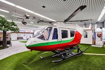 Im Rettungshubschrauber-Simulator werden Einsätze am Campus Hannover realitätsnah geprobt.