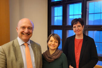 Volkmar Kuhn (Moderator), Kerstin Küster (Staatliche Kunstsammlung DD), Dr. Astrid Reglitz (Landeskirchenamt DD); Quelle: JHG Dresden