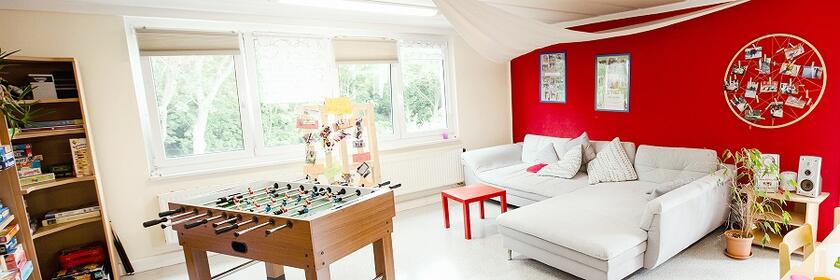 Die gemütliche Sitzecke ist bei den 10- bis 15-Jährigen besonders beliebt.