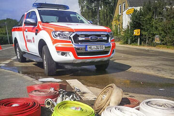 Die Logistikgruppe bei einem Einsatz in Steinrade