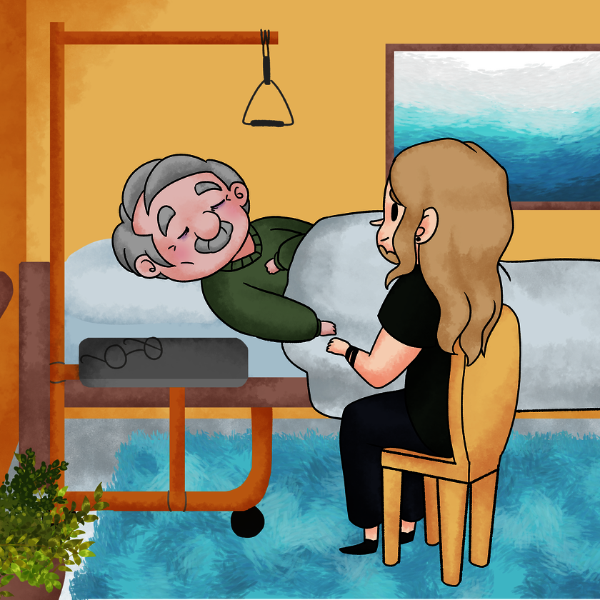 gezeichnets Bild zum Thema Hospizbegleitung