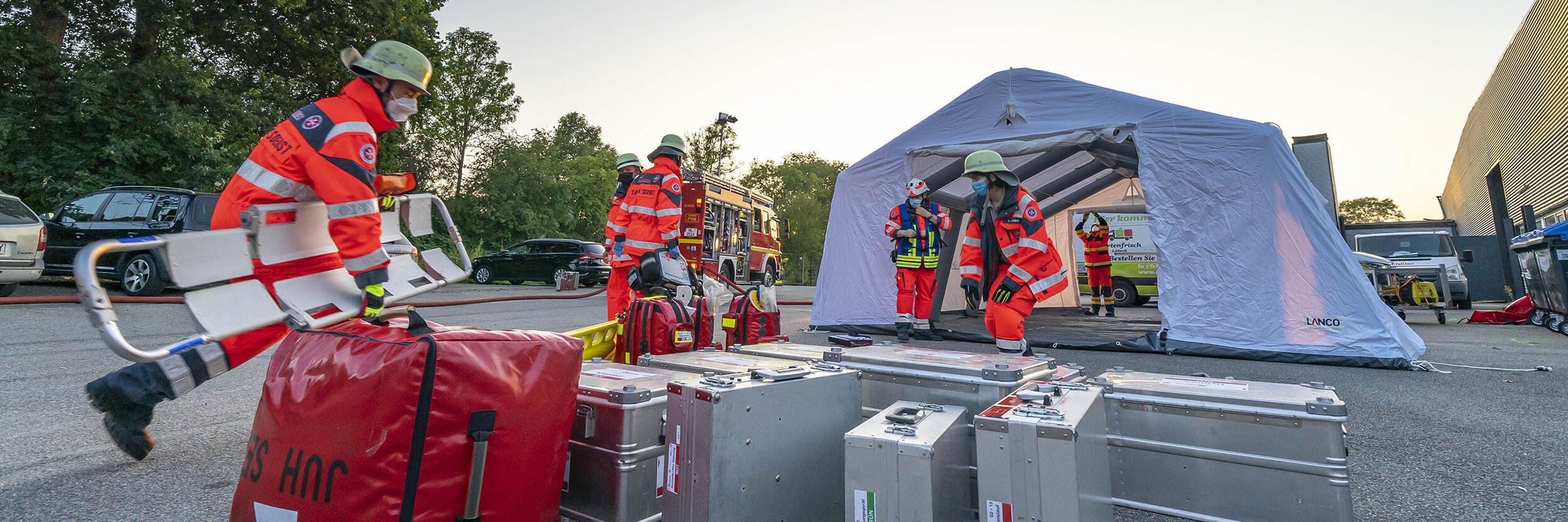 Übung des Sanitätsdiensts