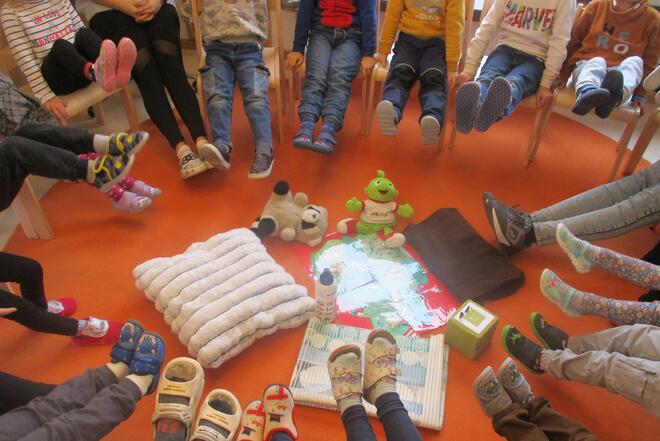 Das Zusammensuchen der Gegenstände sorgte für viel Spaß bei den Kleinen.