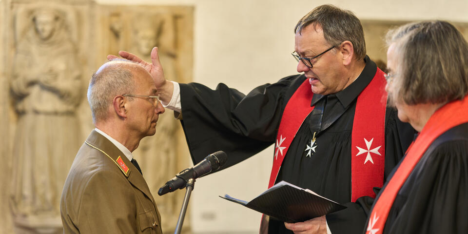 Prof. Dr. Meißner und Bundespfarrer Frank Neumann
