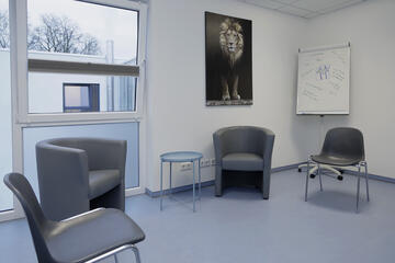 Gruppenraum für Gruppentherapie 