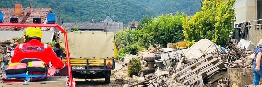 Quadstaffel hilft ehrenamtlich im Flutgebiet Ahrtal