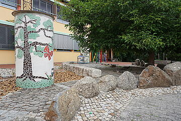 Großer Pausenhof vom Kindergarten Frechdachs