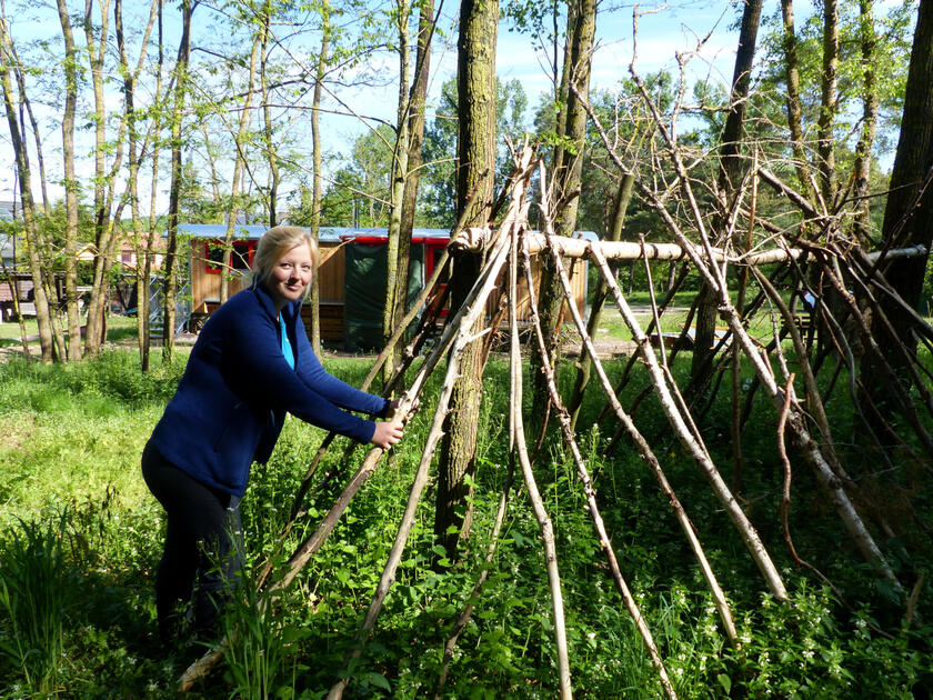Waldkindergarten-Leiterin Sabrina Krämer 