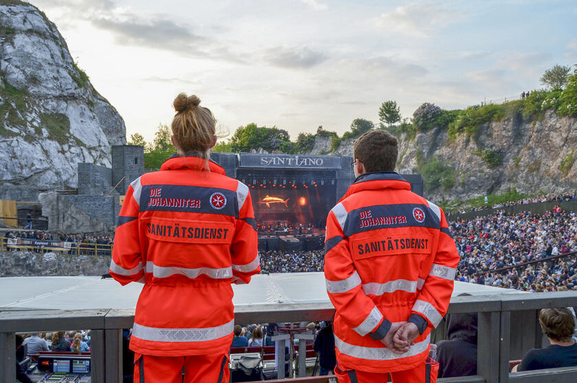 Sanitätsdienst bei einem Konzert