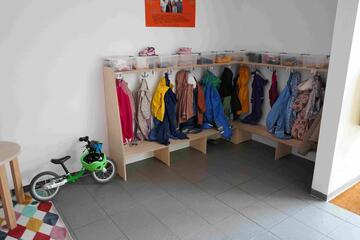 Garderobe für Krippenkinder