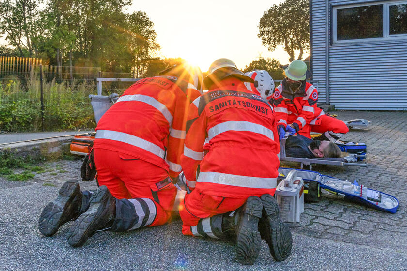 Übung des Sanitätsdiensts