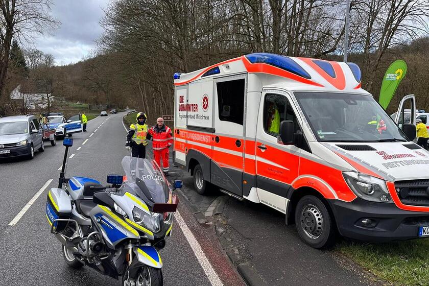 Ein Rettungswagen beim Fahrradaktionstag