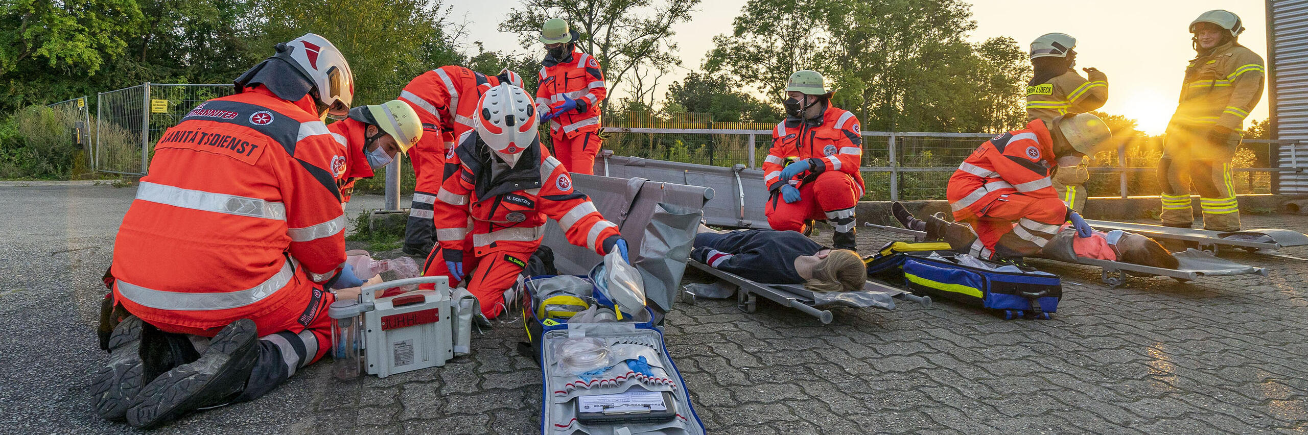 Sanitätsdienst Lübeck bei einer Übung