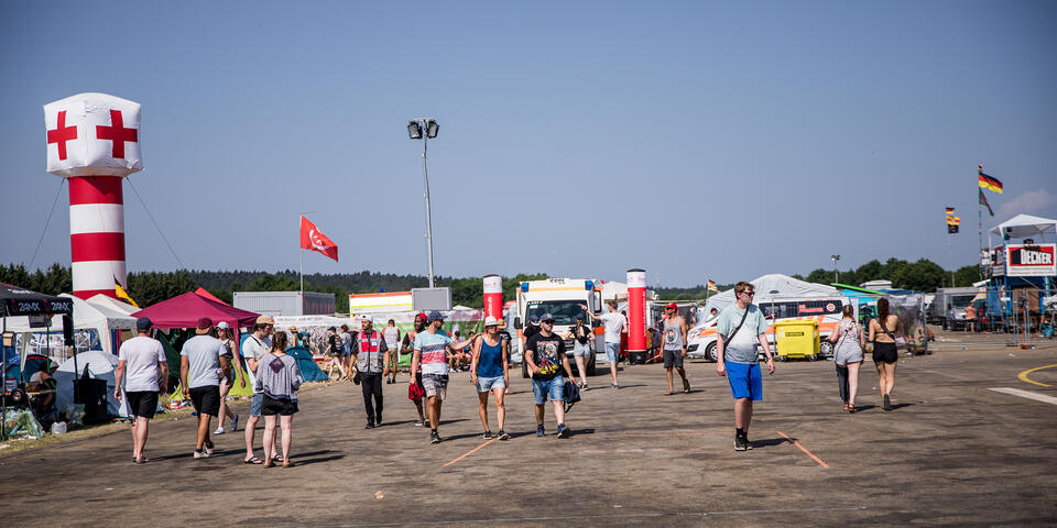 Blick auf das Festivalgelände