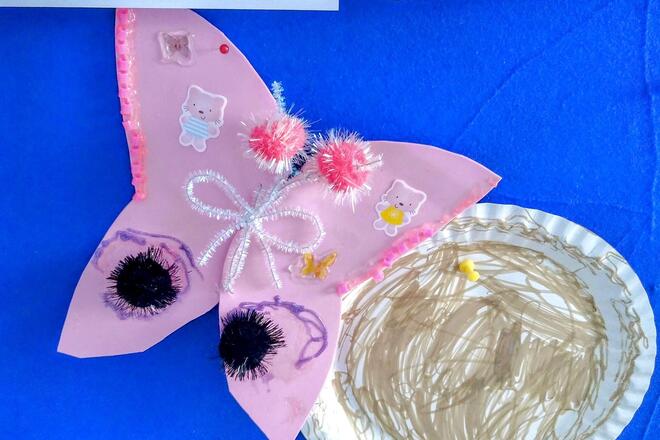 Gebastelter Schmetterling