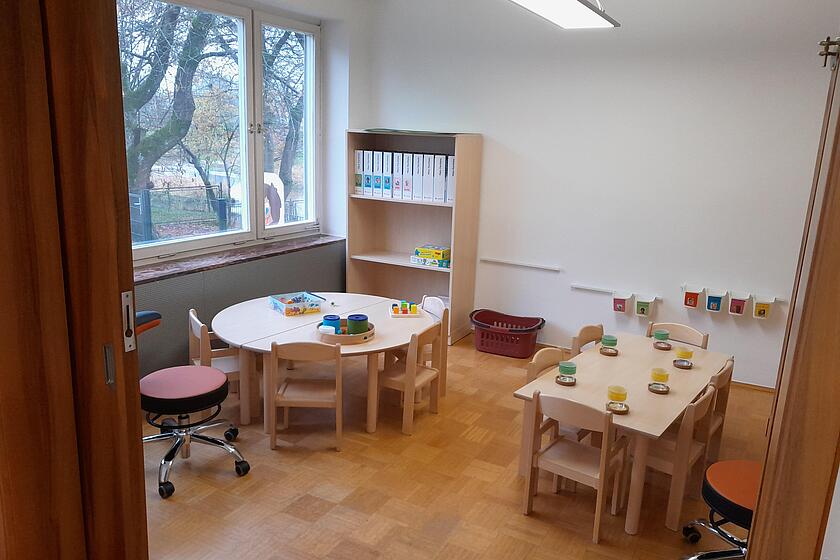 Inneneinrichtung der Kinderkrippe.