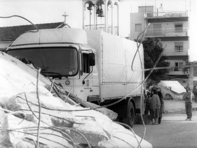 Erdbebeneinsatz im Jahr 1975 in der Türkei.