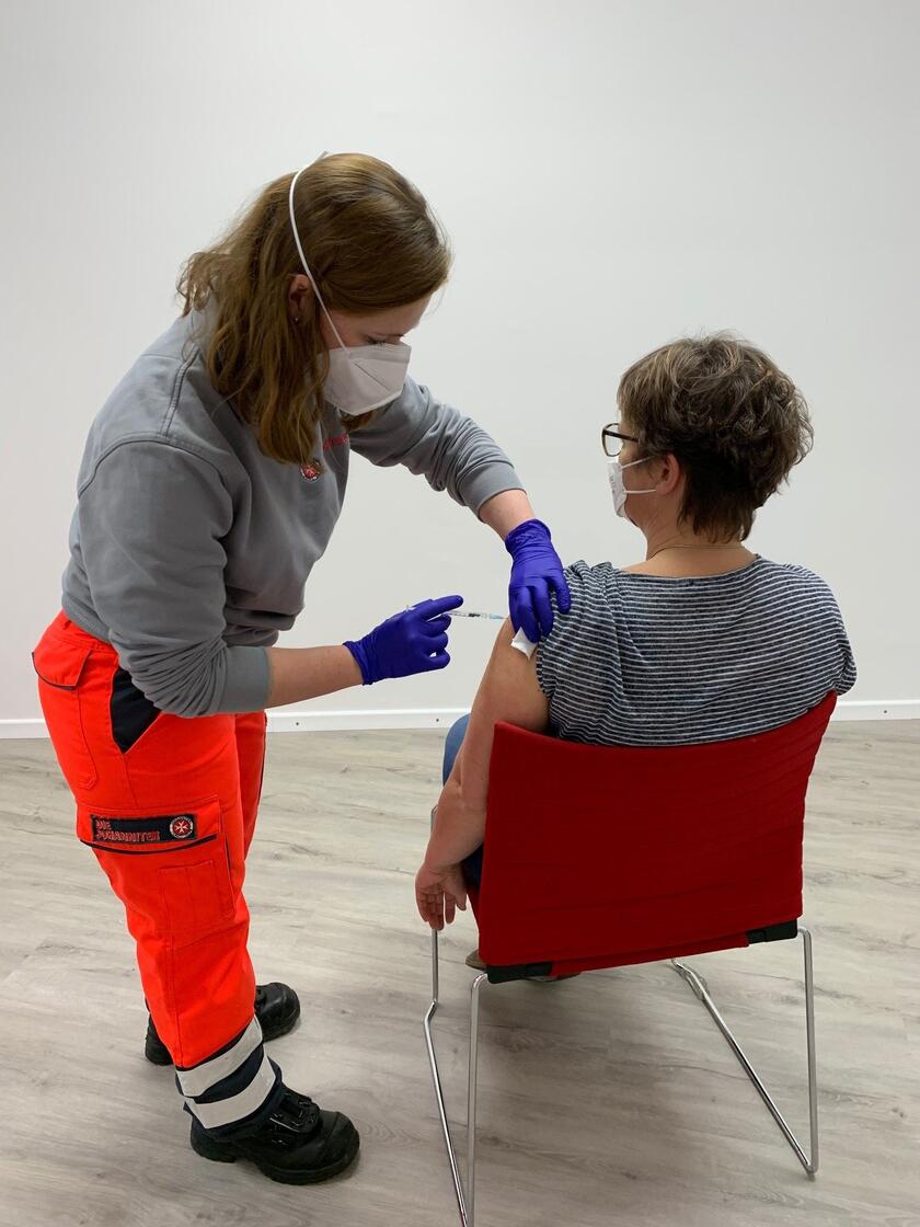Zweite Impfung im Johanniter-Quartier