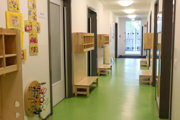 Garderobe im Krippenbereich