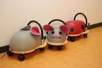 Spielautos im Maus-Design Johanniter-Kinderhaus "Welt-Entdecker"